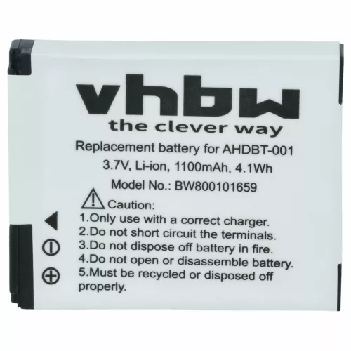 VHBW Camcorder Battery ABPAK-001, AHDBT-001 - 1100 mAh 3.7 V Li-Ion