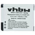 VHBW Videokamera Akku ABPAK-001, AHDBT-001 - 1100 mAh 3,7 V Li-Ion