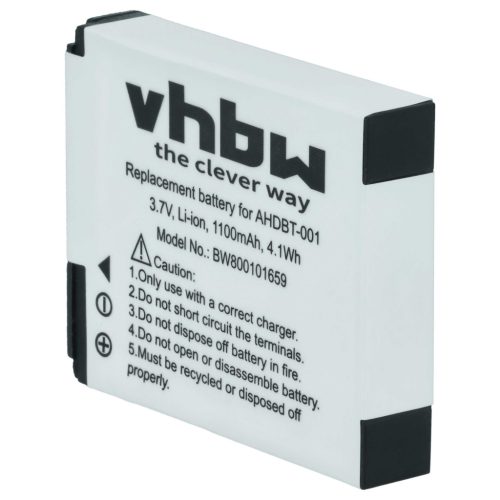 VHBW Videokamera Akku ABPAK-001, AHDBT-001 - 1100 mAh 3,7 V Li-Ion