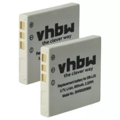   VHBW Videokamera Akku DB-L20, DB-L20A, DB-L20AEX - 600 mAh 3,7 V Li-Ion