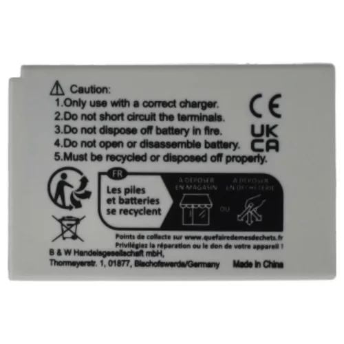 VHBW Video Camera Battery DB-L40AU, DB-L40 - 800 mAh 3.7 V Li-Ion