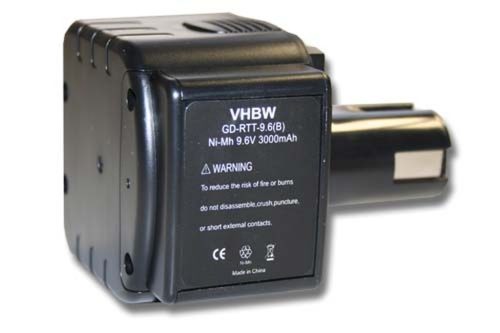 VHBW Electric Power Tool Battery for JP409GD, JP409 - 3000 mAh, 9.6 V, NiMH