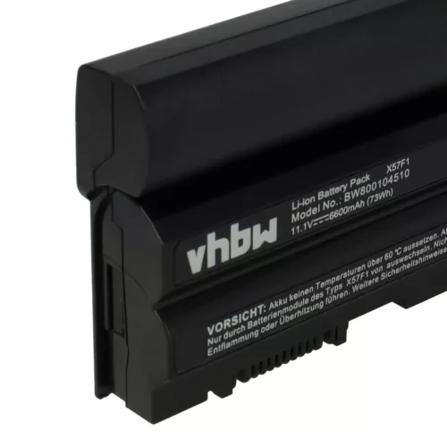 VHBW Notebook Battery Dell 2P2MJ, 04NW9, 0DTG0V, 05G67C, 312-1163 - 6600 mAh 11.1 V Li-Ion, black