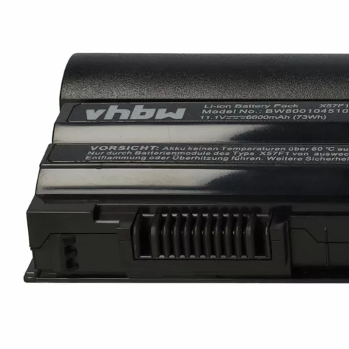 VHBW Notebook Battery Dell 2P2MJ, 04NW9, 0DTG0V, 05G67C, 312-1163 - 6600 mAh 11.1 V Li-Ion, black