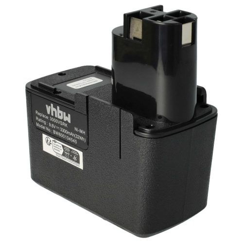 VHBW Electric Hand Tool Battery Bosch ABS 96 M-2, Skil 3100, Würth GSR 9.6V devices - 9.6V, NiMH, 3300mAh