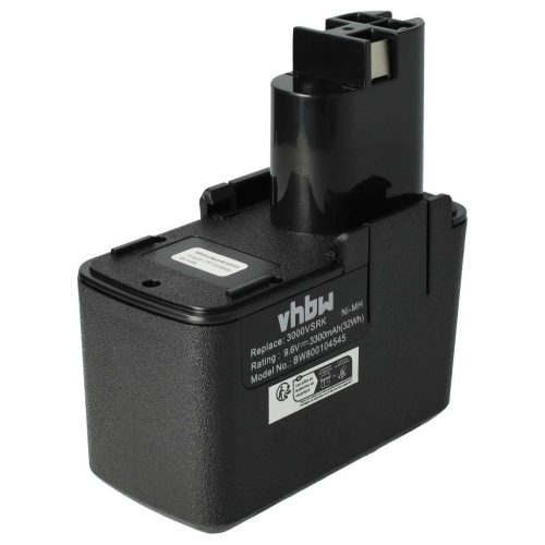 VHBW Electric Hand Tool Battery Bosch ABS 96 M-2, Skil 3100, Würth GSR 9.6V devices - 9.6V, NiMH, 3300mAh