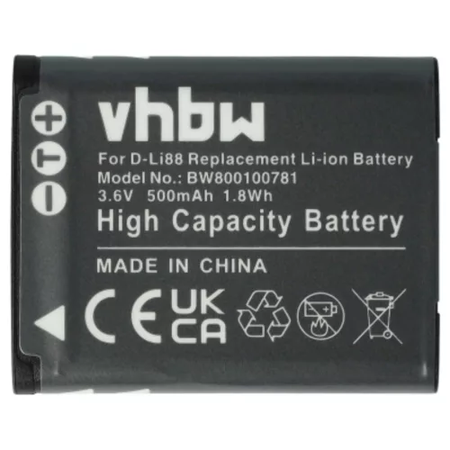 VHBW Akku Panasonic VW-VBX070E, VW-VBX070 - 500 mAh 3,6 V Li-Ion