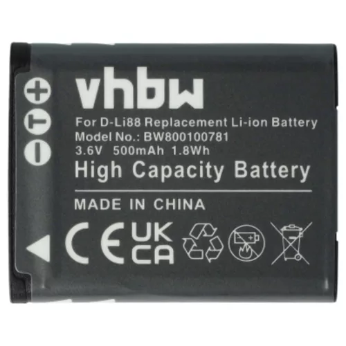 VHBW Battery Panasonic VW-VBX070E, VW-VBX070 - 500 mAh 3.6 V Li-Ion
