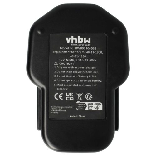 VHBW Elektromos kéziszerszámgép akkumulátor Milwaukee 4 932 367 904 - 3300 mAh, 12 V, NiMH 