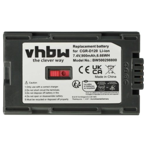 VHBW Camcorder Battery DZ-BP28, DZ-BP14, DZ-BP16 - 900 mAh 7.2 V Li-Ion