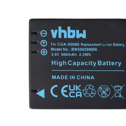 VHBW Battery for Leica BP-DC6 - 600 mAh 3.6 V Li-Ion