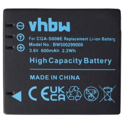 VHBW Akku Leica BP-DC6 statt - 600 mAh 3,6 V Li-Ion