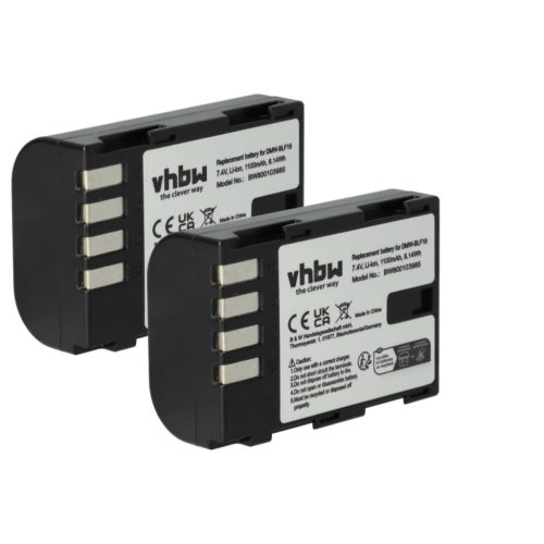 VHBW Kamera Akku DMW-BLF19E, DMW-BLF19 - 1100 mAh 7,2 V Li-Ion