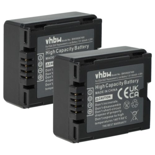 VHBW Camcorder Battery DZ-BP07s, DZ-BP14s, DZ-BP21s - 600 mAh 7.2 V Li-Ion