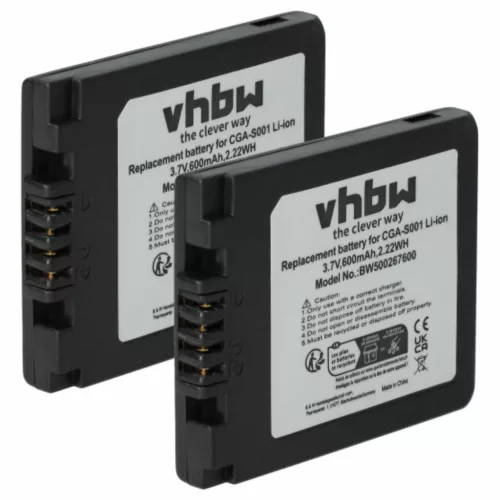 VHBW Battery for Leica BP-DC2 - 500 mAh 3.6 V Li-Ion