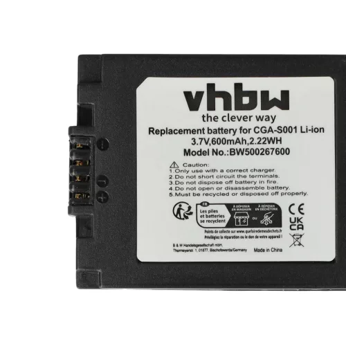 VHBW Battery for Leica BP-DC2 - 500 mAh 3.6 V Li-Ion