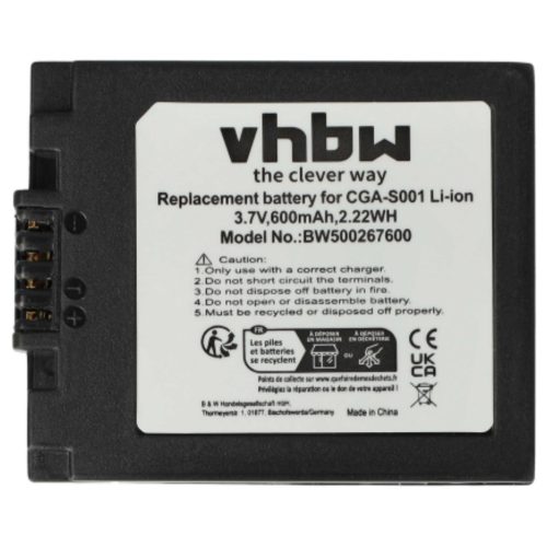 VHBW Akku Leica BP-DC2 statt - 500 mAh 3,6 V Li-Ion
