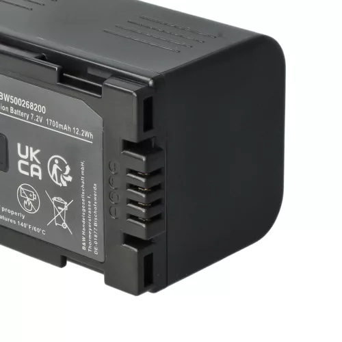 VHBW Videokamera Akku BP-9, BP-8, BP-10 - 1700 mAh 7,2 V Li-Ion
