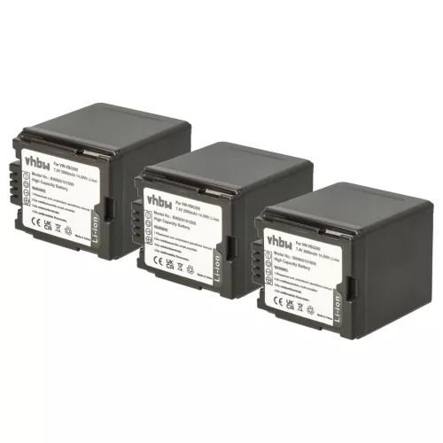 VHBW Videokamera Akkumulátor VW-VBG260 - 2000 mAh 7,2 V Li-Ion