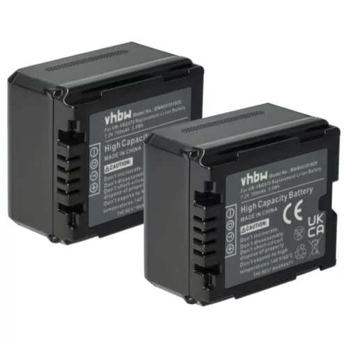 VHBW Video Camera Battery VW-VBG070, DMW-BLA13E, DMW-BLA13, VW-VBG130 - 700 mAh 7.2 V Li-Ion