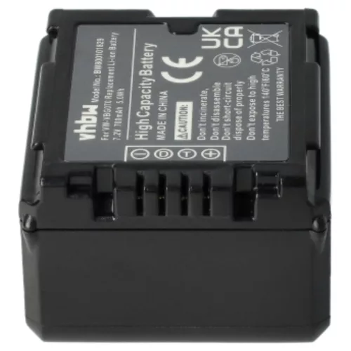 VHBW Video Camera Battery VW-VBG070, DMW-BLA13E, DMW-BLA13, VW-VBG130 - 700 mAh 7.2 V Li-Ion