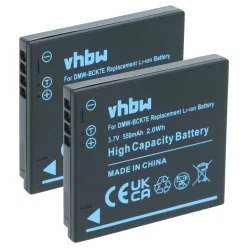  VHBW Battery Panasonic NCA-YN101G, NCA-YN101F, DMW-BCK7PP, DMW-BCK7E, DMW-BCK7 - 550 mAh 3.7 V Li-Ion