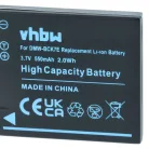 VHBW Battery Panasonic NCA-YN101G, NCA-YN101F, DMW-BCK7PP, DMW-BCK7E, DMW-BCK7 - 550 mAh 3.7 V Li-Ion