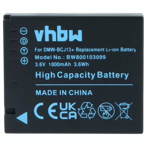 VHBW Battery for Leica BP-DC10E, BP-DC10 - 1000 mAh 3.6 V Li-Ion