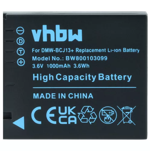 VHBW Battery for Leica BP-DC10E, BP-DC10 - 1000 mAh 3.6 V Li-Ion
