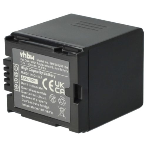 VHBW Camcorder Battery DZ-BP07s, DZ-BP21, DZ-BP14s - 1500 mAh 7.2 V Li-Ion