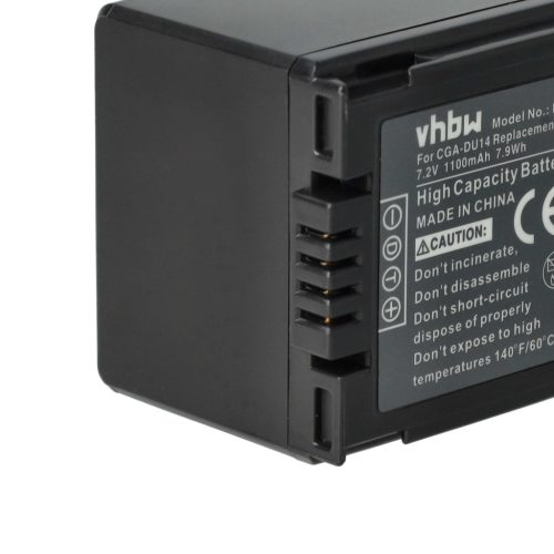 VHBW Camcorder Battery DZ-BP07s, DZ-BP21, DZ-BP14s - 1100 mAh 7.2 V Li-Ion