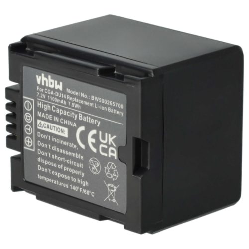 VHBW Camcorder Akku DZ-BP07s, DZ-BP21, DZ-BP14s - 1100 mAh 7,2 V Li-Ion
