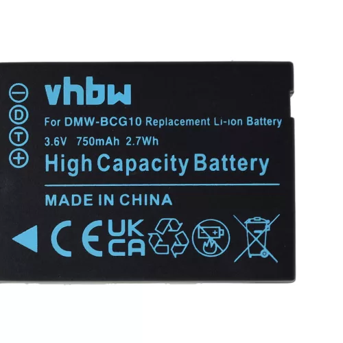 VHBW Battery for Leica BP-DC7E, BP-DC7 - 750 mAh 3.6 V Li-Ion