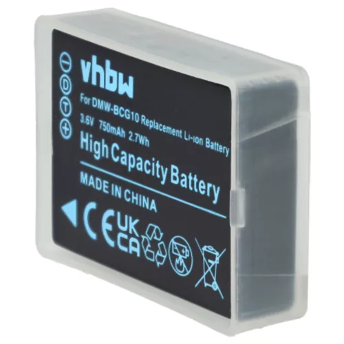 VHBW Battery for Leica BP-DC7E, BP-DC7 - 750 mAh 3.6 V Li-Ion