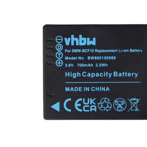 VHBW Kamera Akku DMW-BCF10E, DMW-BCF10 - 1000 mAh 3,6 V Li-Ion