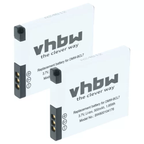 VHBW Kamera Akku DMW-BCL7, DMW-BCL7E - 500 mAh 3,6 V Li-Ion