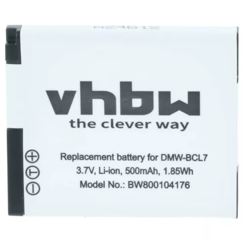 VHBW Akku Panasonic DMW-BCL7, DMW-BCL7E - 500 mAh 3,6 V Li-Ion