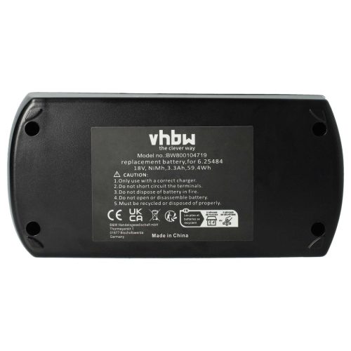 VHBW Elektrowerkzeug Akku Metabo 6.25484 - 3300 mAh, 18 V, NiMH