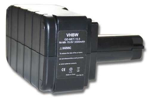 VHBW Elektrowerkzeug-Akku Metabo 6.02276.51, 6.02260.00, 6.02293.50 - 3300 mAh, 15,6 V, NiMH