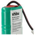 VHBW Dog Training Battery MH120AAAL4GC, DC-17, DC-17_5, 650-058, 4SN-1/4AAA15H-H-JP1 - 150 mAh 4.8 V NiMH