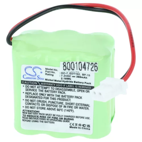 VHBW Kutyatréner Akkumulátor 37AAAM6YMX, DC-7, EDT102, 40AAAM6YMX, BP-15, BP15RT - 300 mAh 7,2 V NiMH