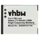 VHBW Battery Olympus Li-70B replacement - 500 mAh 3.7 V Li-Ion