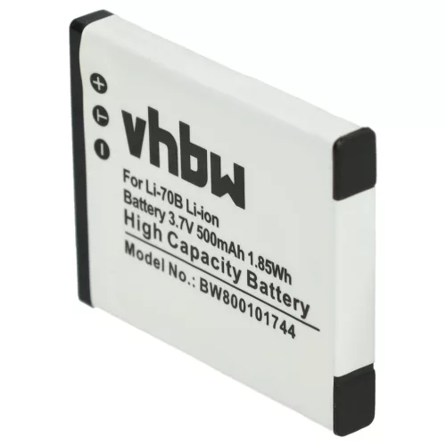 VHBW Battery Olympus Li-70B replacement - 500 mAh 3.7 V Li-Ion