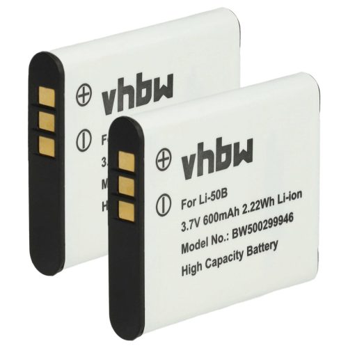 VHBW Akku Casio NP-10, NP-150 - 600 mAh 3,7 V Li-Ion