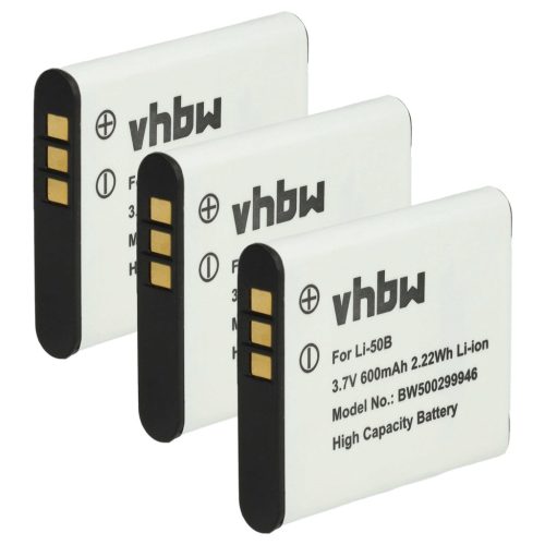 VHBW Akku Casio NP-10, NP-150 Ersatz - 600 mAh 3,7 V Li-Ion