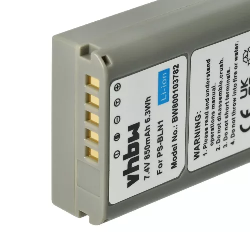 VHBW Battery Olympus PS-BLN1 - 850 mAh 7.6 V Li-Ion