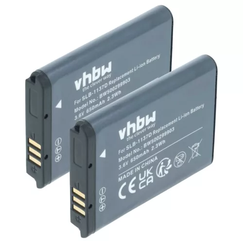 VHBW Battery Samsung SLB-1137d - 750 mAh 3.6 V Li-Ion