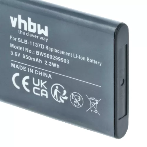 VHBW Battery Samsung SLB-1137d - 750 mAh 3.6 V Li-Ion