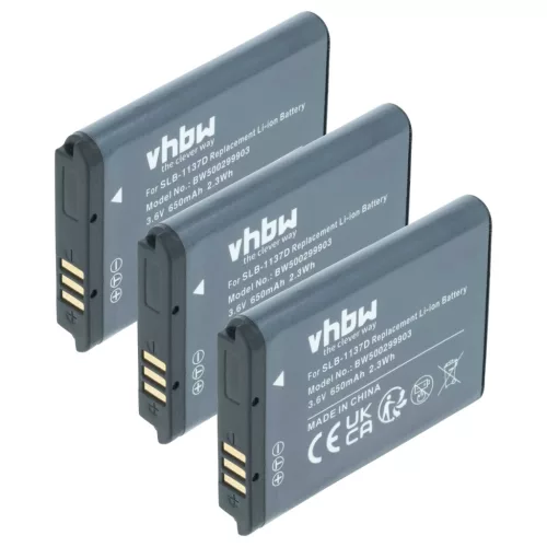 VHBW Akku Samsung SLB-1137d - 750 mAh 3,6 V Li-Ion
