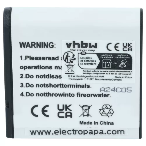 VHBW Akku Epson EU-94, EPALB2, B32B818242, B31B173003CU - 950 mAh 3,7 V Li-Ion